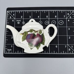 Portmeirion Pomona The Reine Claude Plum Tea Bag Holder Spoon Rest Ceramic